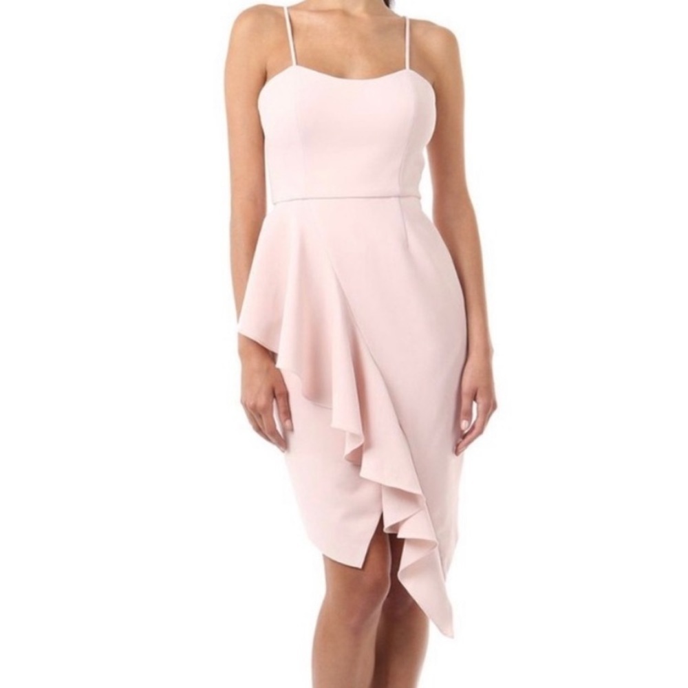 Jay Godfrey Romero Ruffle Pink Blush Sleeveless Dress SIZE 6